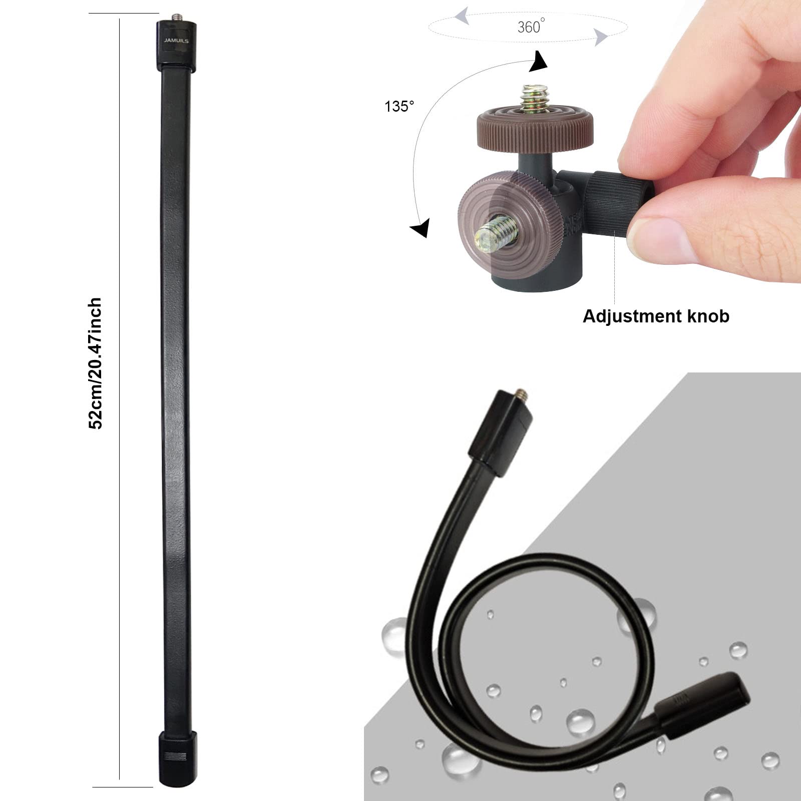 Supporto Flessibile Per Telecamere Di Sicurezza - Con Testa Treppiede, Compatibile Con Arlo, Eufy, Reolink - Foto 8