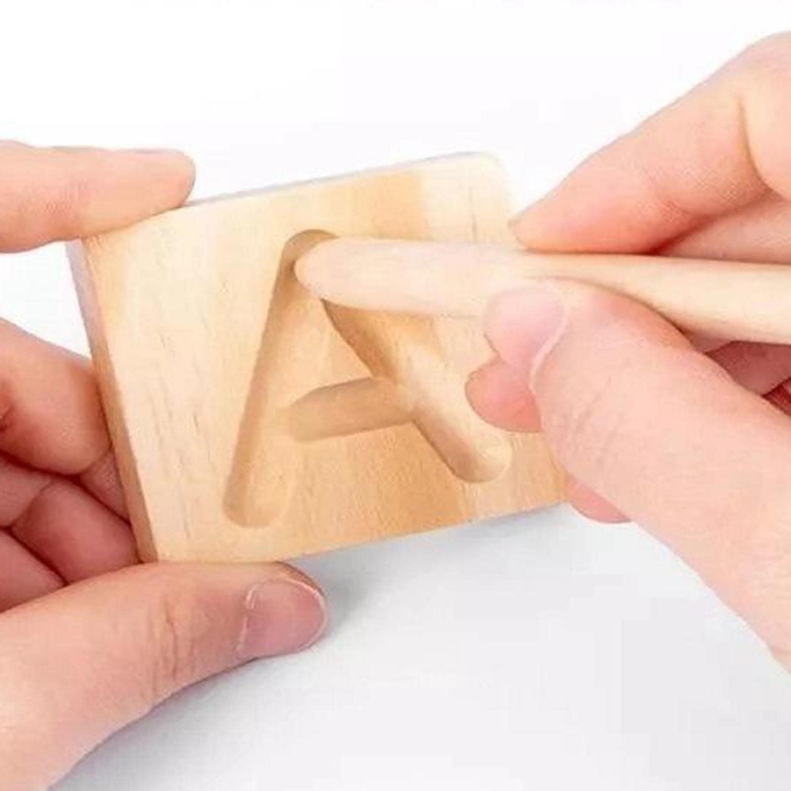 Tarjetas para Trazar Letras del Alfabeto, Pizarra de Dibujo ABC para Niños, Bloques de Madera para Trazar Letras para Niños