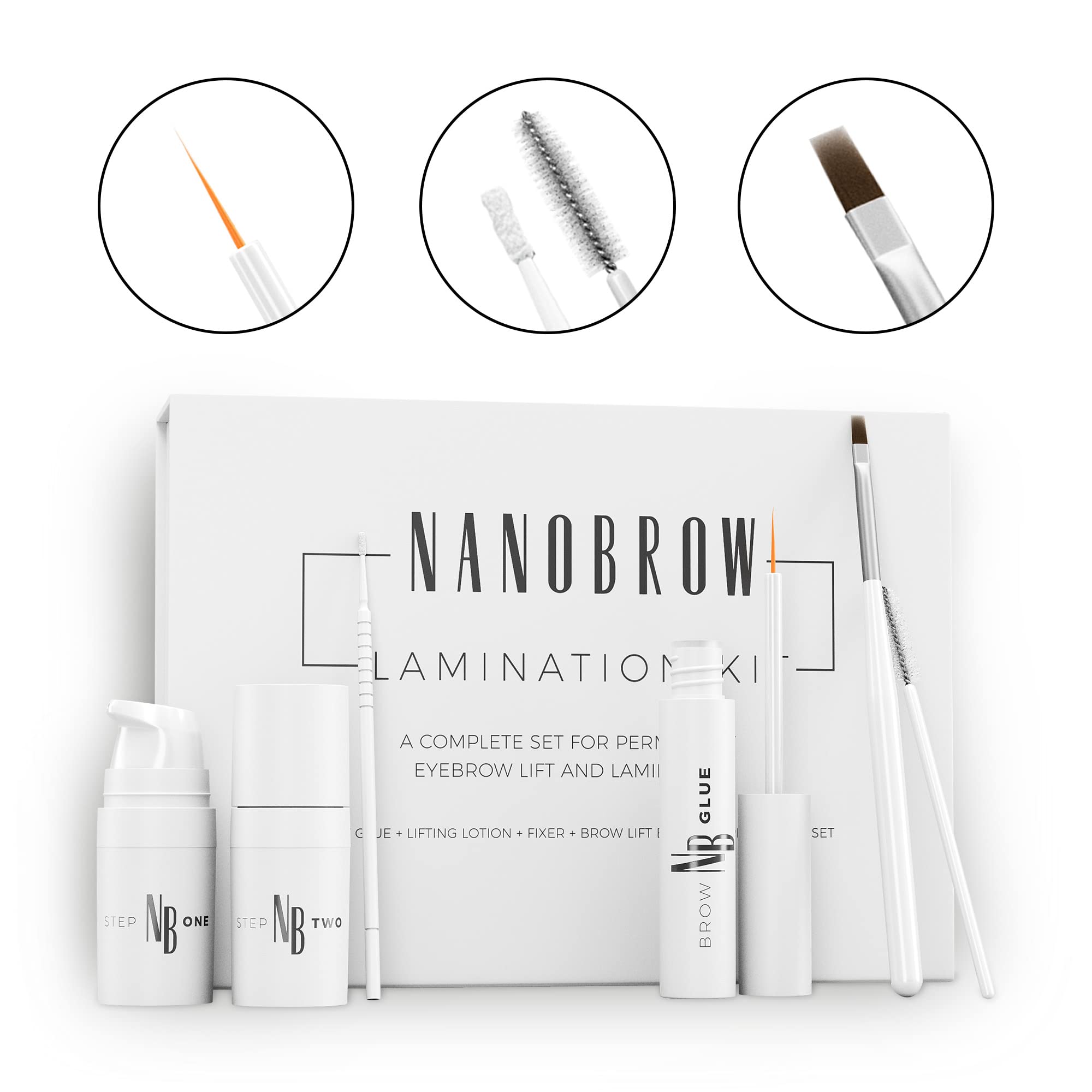 Nanobrow Lamination Kit - brow lamination kit, professional eyebrow lamination and styling at home, DIY lamination kit