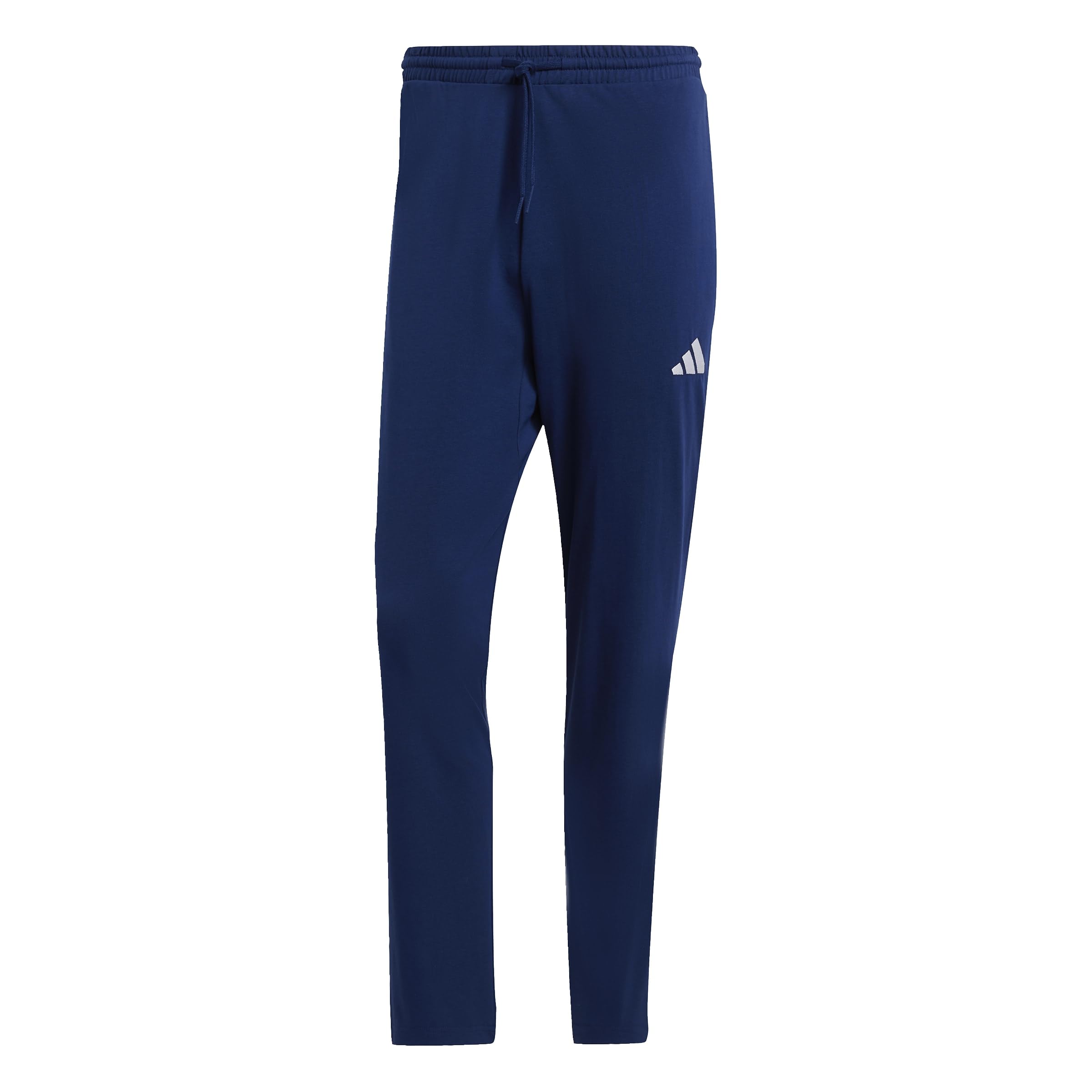 adidas Men's Essentials Small Logo Single Jersey Pants, Dark Blue/White, S