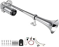 Vista 1 de Bocina de aire para camiones, barcos, coches, 12 V, 150 db, kit de bocinas de tren de camión súper ruidosas con compresor de aire, bocina