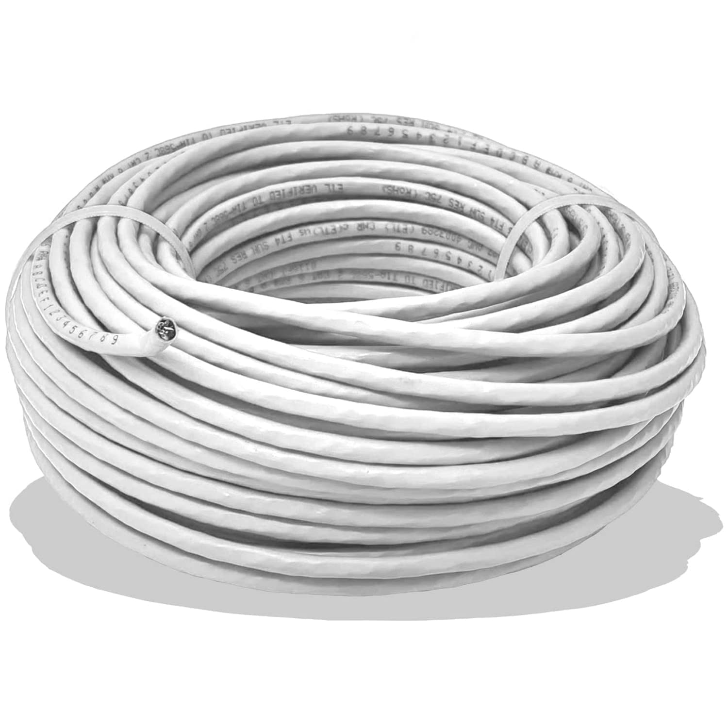 Syston Cable Technology Câble Internet Ethernet Cat6e – 6 m, 600 MHz 23 AWG – Fil de cuivre nu solide pour intérieur/extérieur, sans extrémités 3 m à 300 m disponibles, résistant à