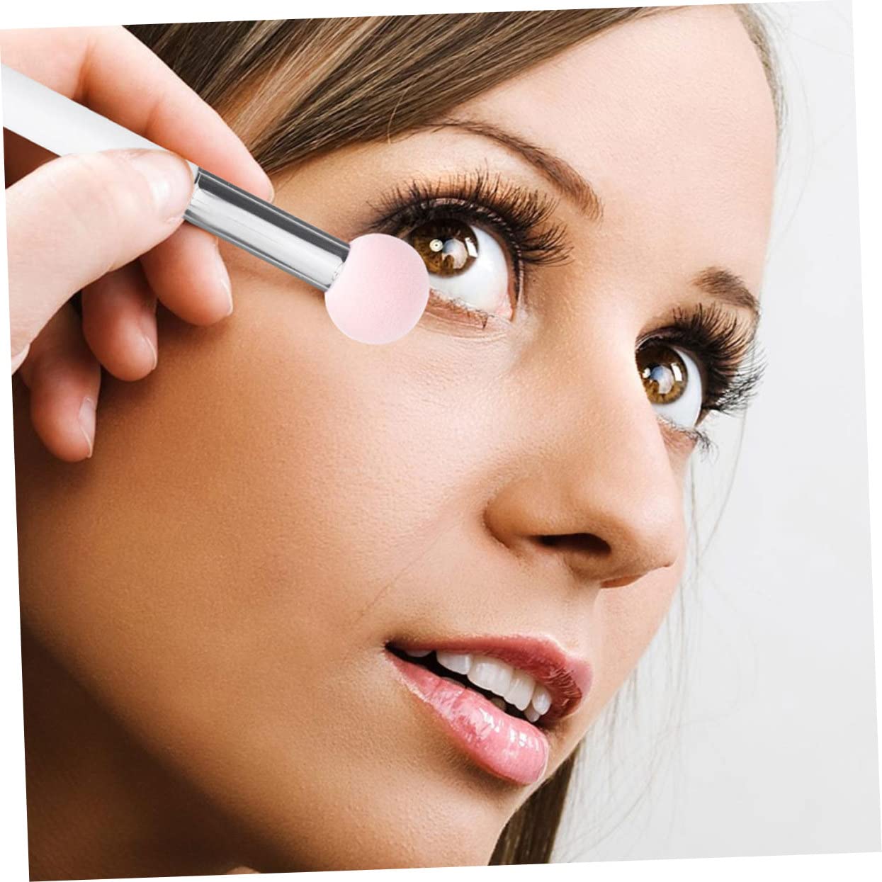 POPETPOP 24pezzi Pennelli Correttori e Spugnette Per Trucco Testa Spugna Per Fondotinta e e Strumenti Cosmetici Professionali Per Make-up e Applicazione Di Polvere