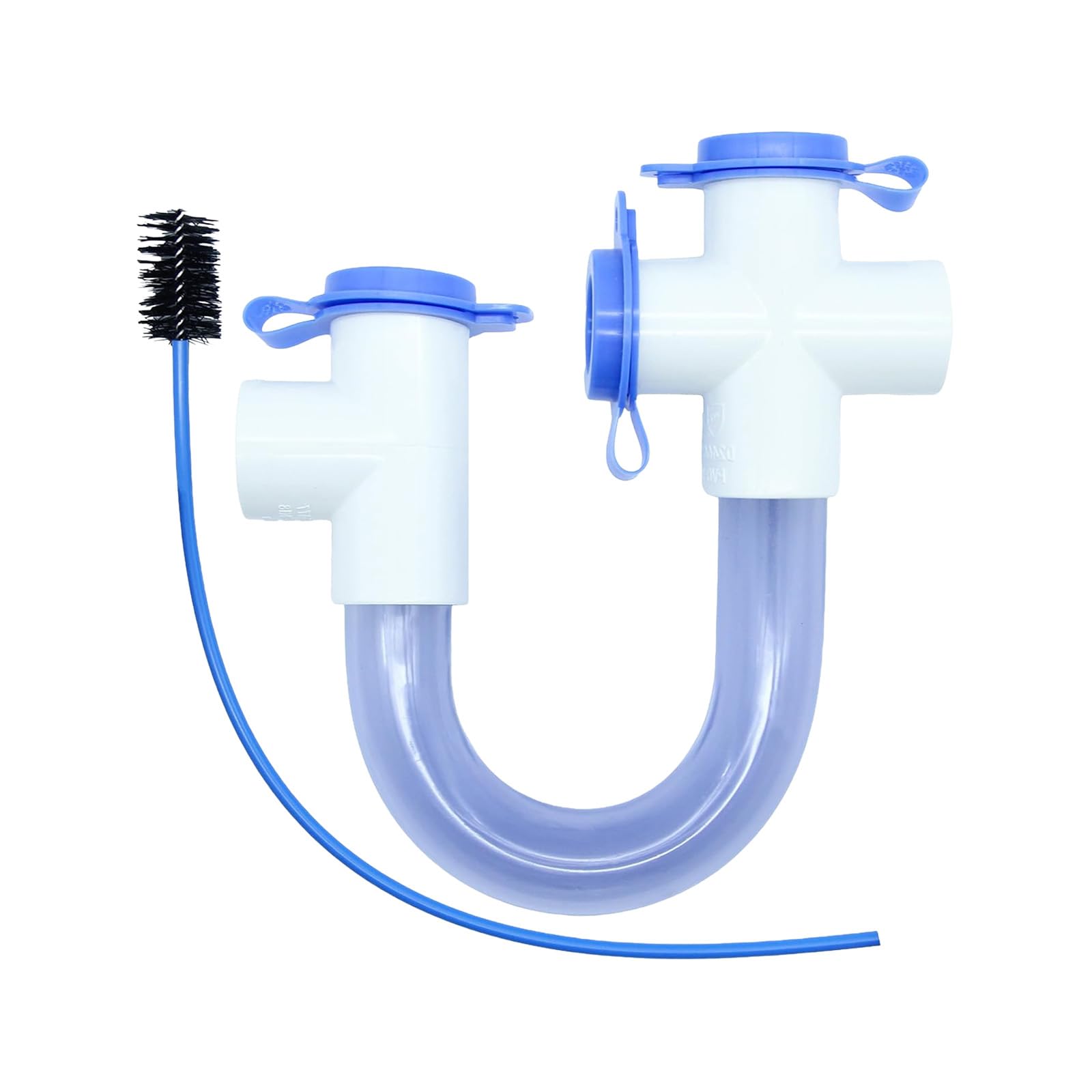 Elnwnnkc Multicolor 2 3 / 4Inch Detachable U-Shaped Ac Drain Tube, Pvc Condensate Collector With Brush For Easy Installation Pvc U Shaped Collector For Hvac Air Conditioners Effectively Drains Condensate