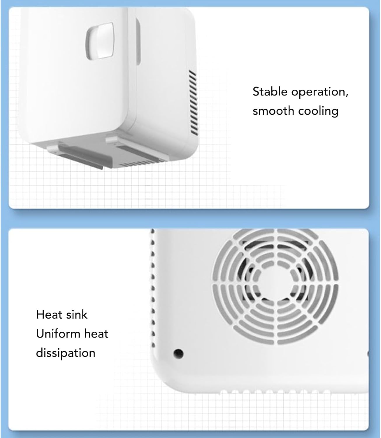 Mini Portable Fridge,6L Capacity,Portable Compact Refrigerator, Small Skin Care Fridge,for Skincare Beverage Food Medication Drink,for Home Office Car