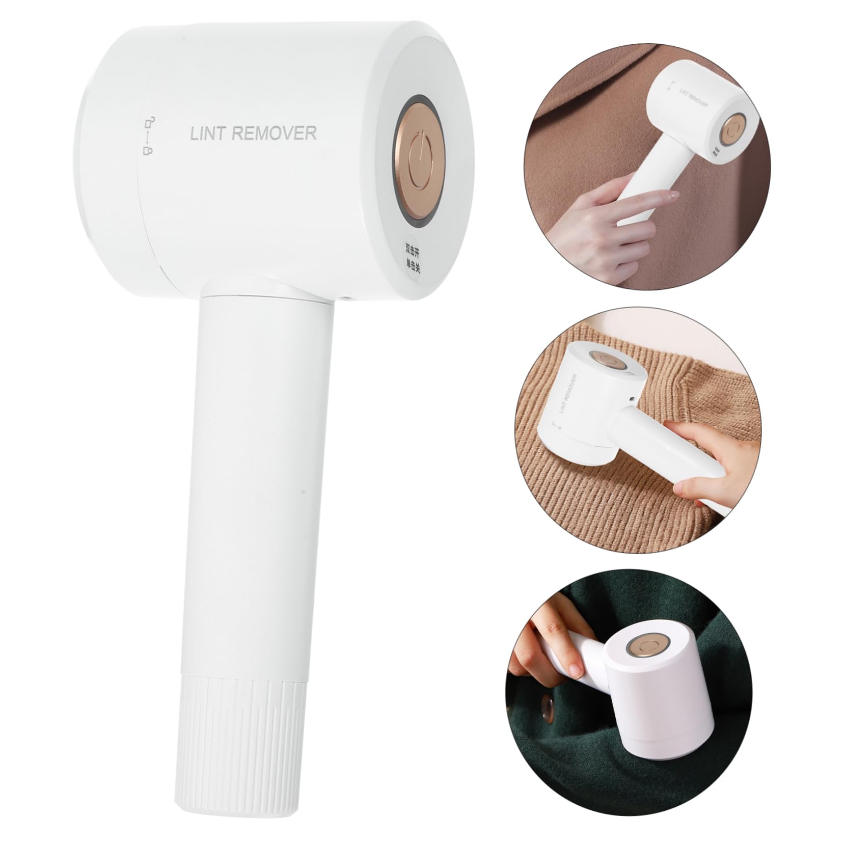 Quitapelusas para Ropa Eléctrico USB Eliminador de Pelotillas para Ropa Quita Pelusas para Diseño Práctico Blanco | Abs Plástico, Diseño Práctico, Remueve Pelusa y Bolas de Pelo, 500mah, Uso Doméstico
