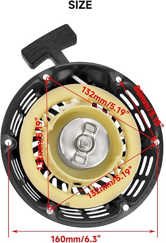 Vista 5 de HIAORS Conjunto de arranque de retroceso para Predator 212cc 196cc 5.5HP 6.5HP OHV Engine Coleman CT200U BT200X Baja TrailMaster KT196 Generador