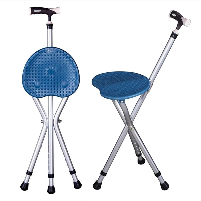 Buy Folding Cane Seat Capacity Portable Cane Stool Handy Folding