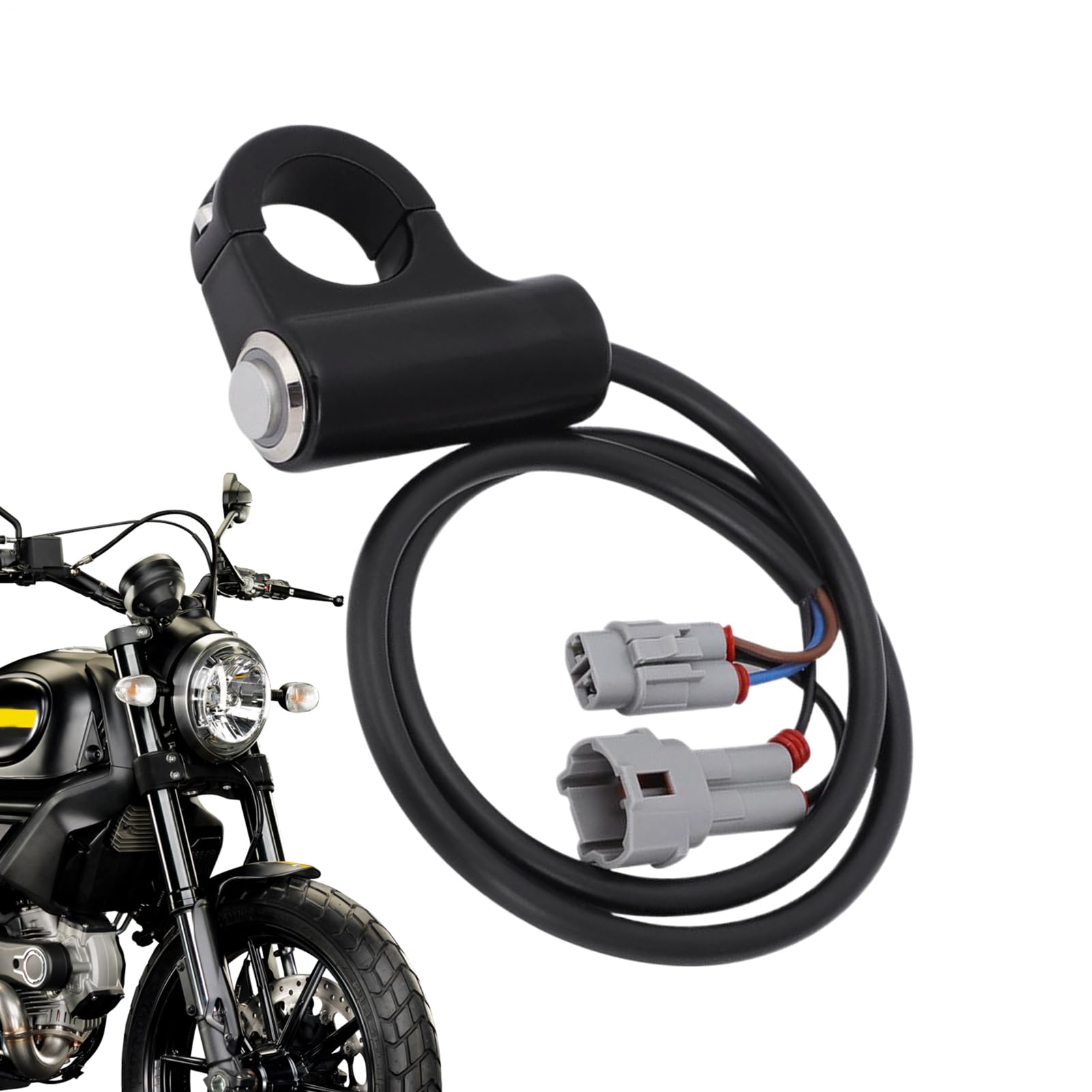 Interrupteur de lumière de moto commande phare scooter VTT vélo électrique - 8