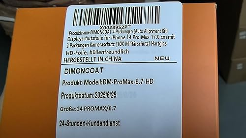 Miniatura 9 de DIMONCOAT - Protector de pantalla compatible con iPhone 14 Pro Max de 6.7 pulgadas con protector de lente de cámara 10 x protección militar Película