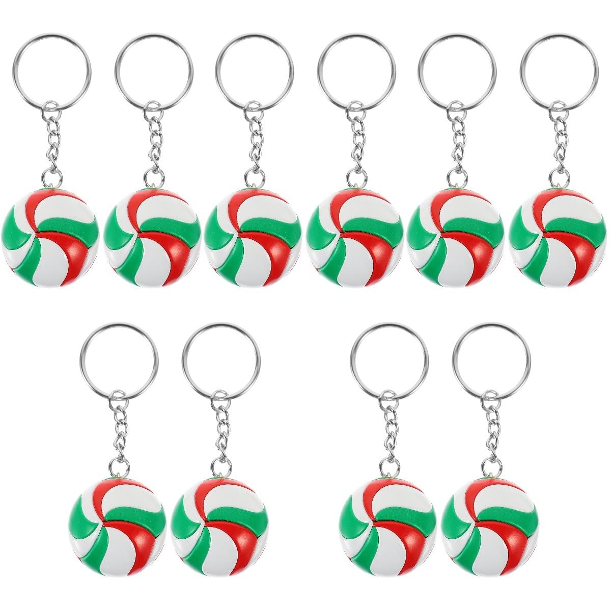 HANABASS 10 Portachiavi Pallavolo Decorativo Ciondolo Sportivo Adatto Borse e Design Resistente Appassionati Volley