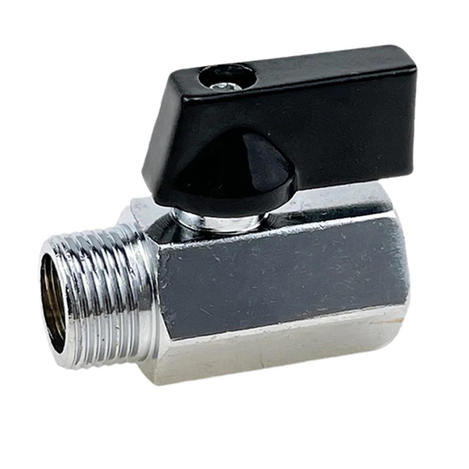 Brass Ball Valve 1/8" 1/4" 3/8" 1/2" BSP Threaded Mini Male to Female air Compressor Water Gas and Oil Shut-Off(Double inner-02)