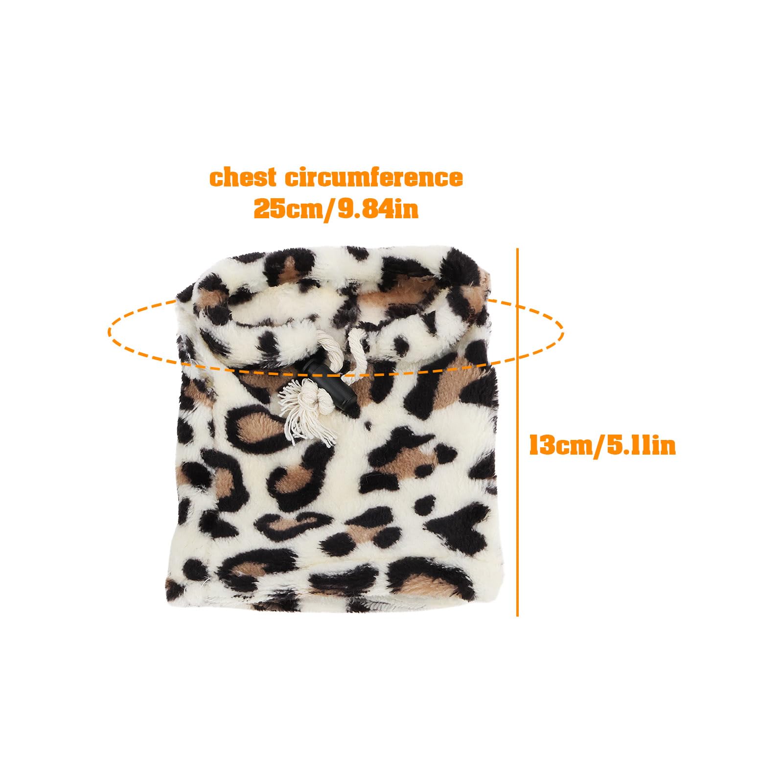 Briny River 2pcs Bearded Dragon Lizard Clothes Sweater Jacket, Leopard and Black, Multicoloured - Image 4