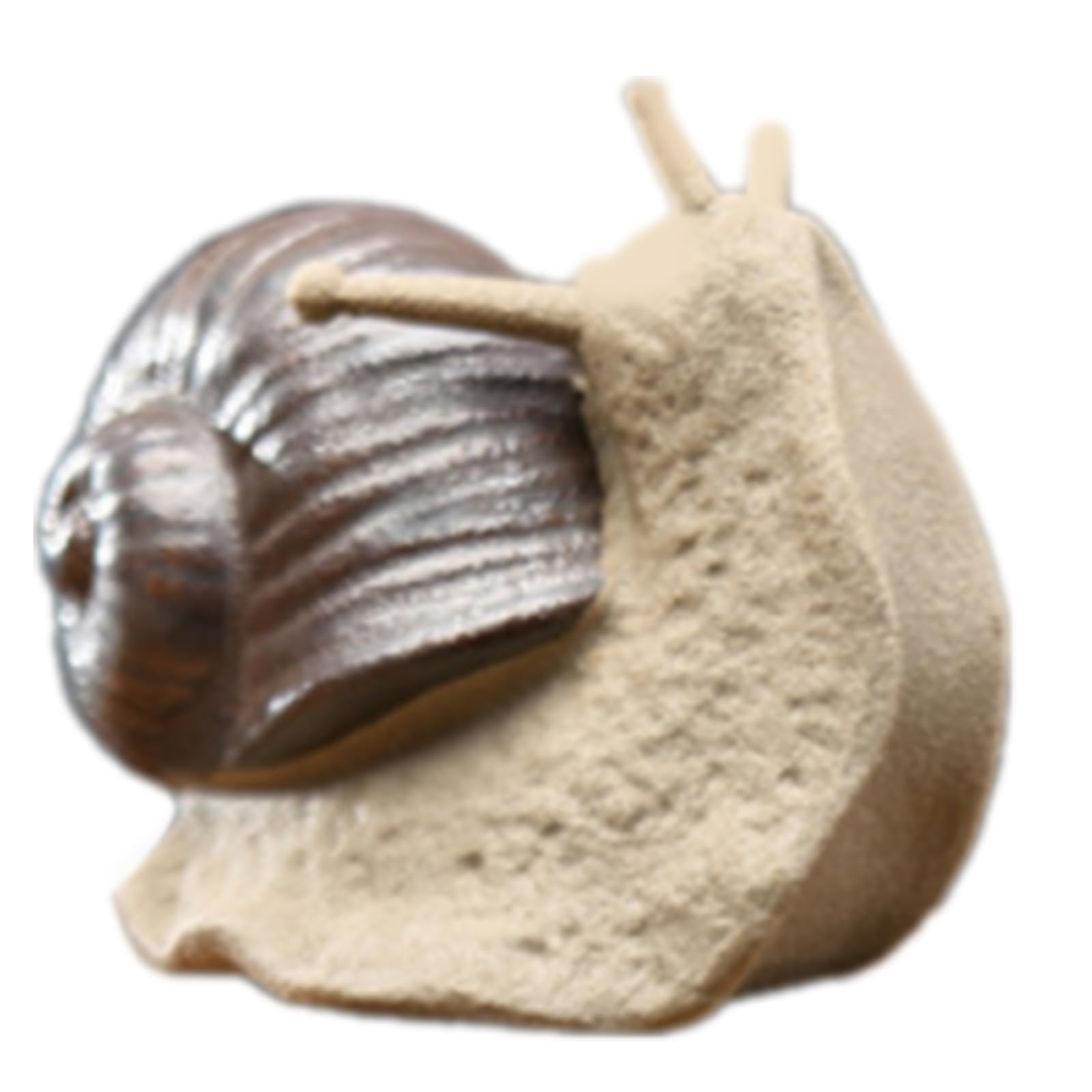 Lerpwige Snail Miniature Figurine Model Coarse Pottery Ceramics Statue Ornament for Fairys Garden Landscape Decoration Artistic Sculpture