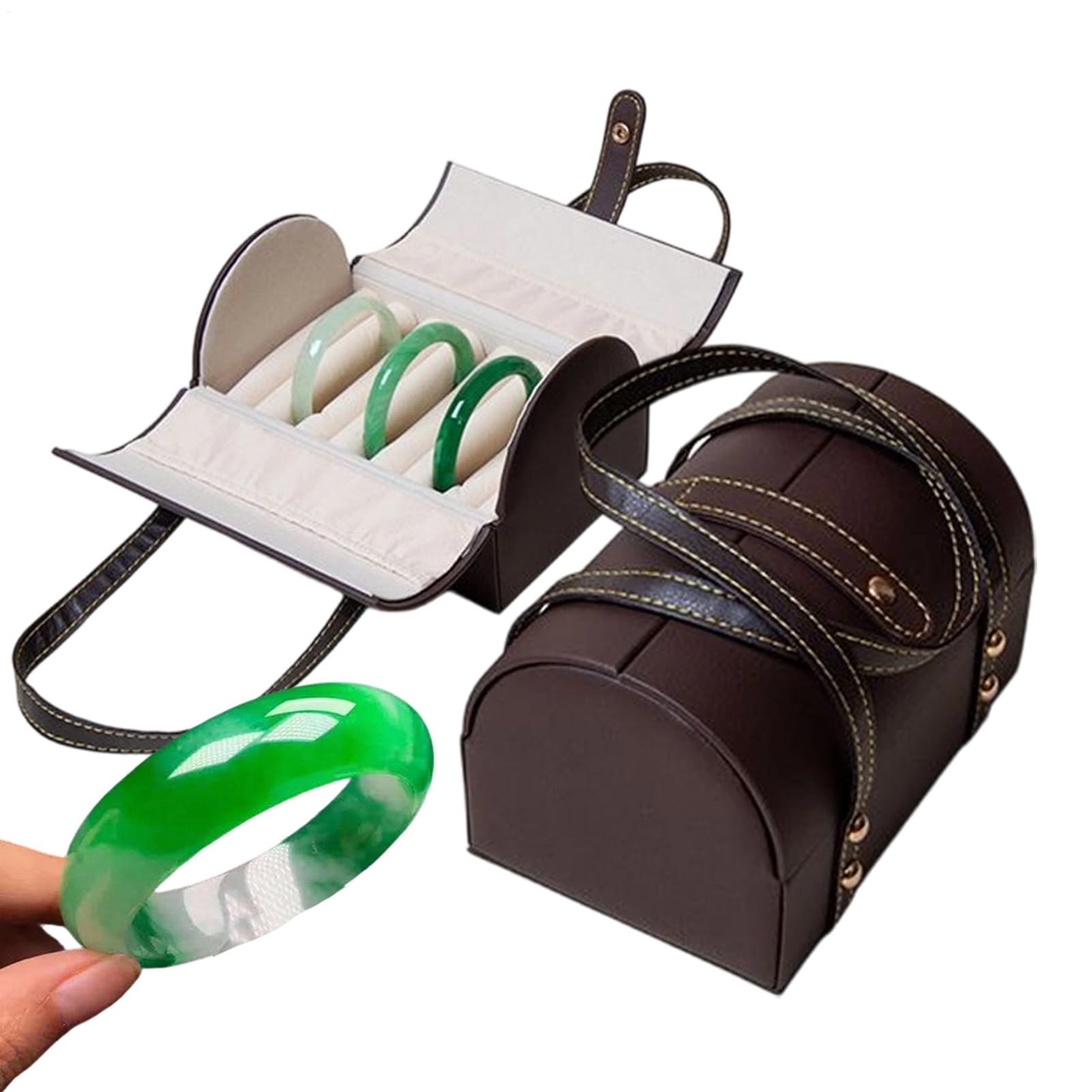 Organizador de joyas portátil para viaje y uso diario en el escritorio de casa