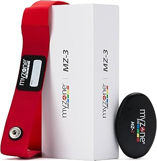 MYZONE MZ-3 Physical Activity Chest Strap Heart Rate Monitor - Fitness & Activity Tracker