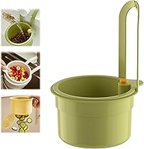 Kitchen Sink Drain Strainer Basket, Hanging Multi-Purpose Kitchen Sink Strainer Draining Basket, Self-Cleaning Press to Open The Food Waste Trash Catcher Basket Garbage Leftovers, Green