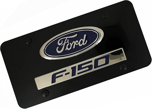 Au-TOMOTIVE GOLD - Placa de matrícula con doble logotipo para Ford F-150 (negro)
