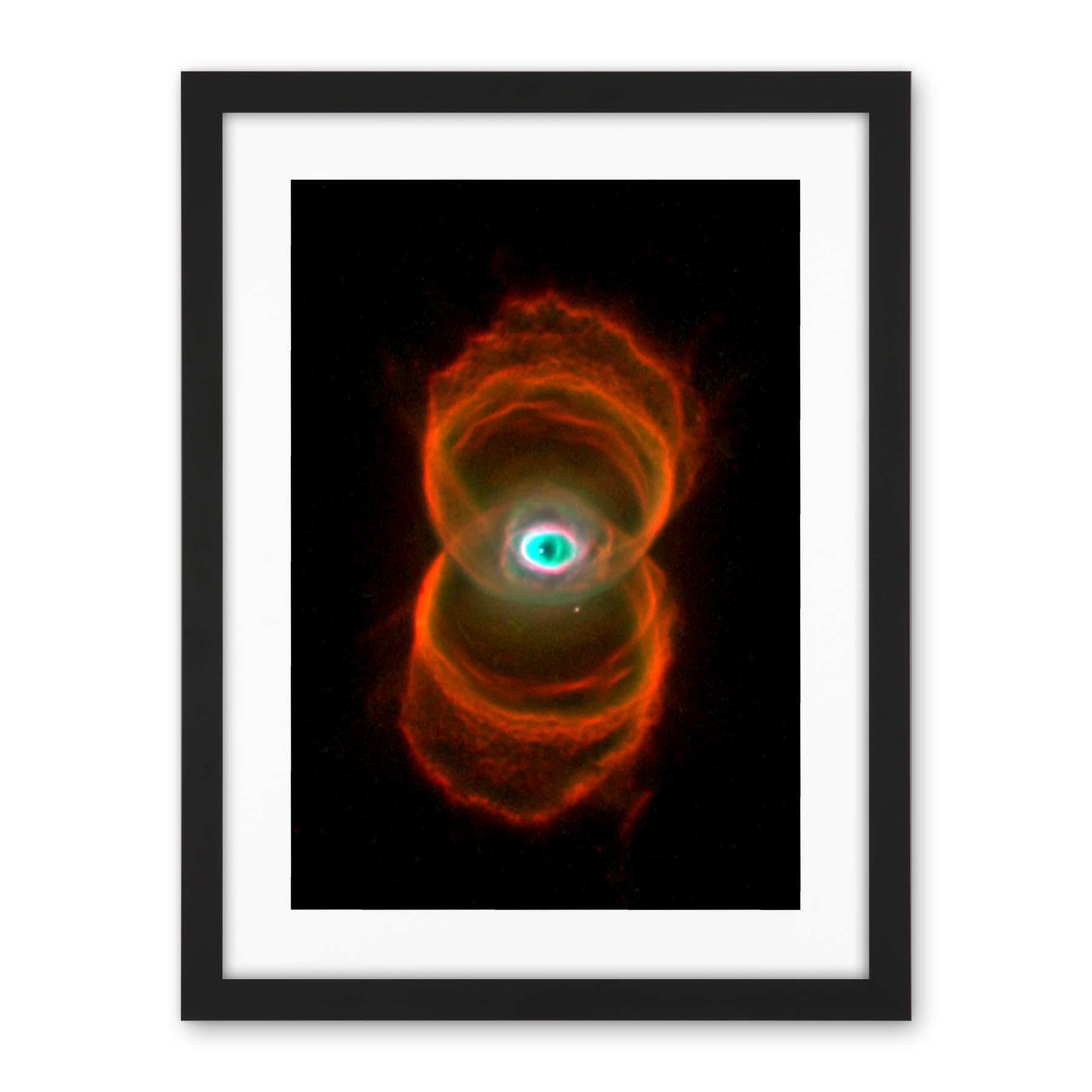 Artery8 Hubble Space Telescope Image Planetary Nebula Mycn18 Hourglass Pattern Of Stellar Matter Ejection Around A Dying Star Artwork Framed Wall Art Print 18X24 Inch