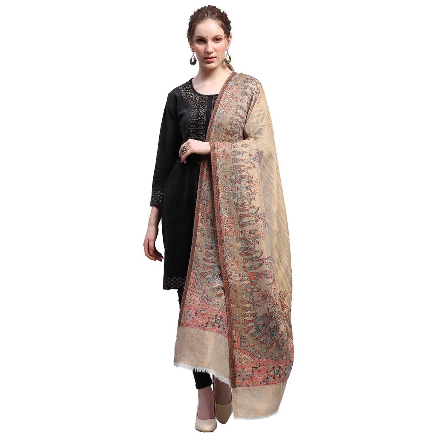 Womens Self Design Shawl (224SHW7011)-image-47