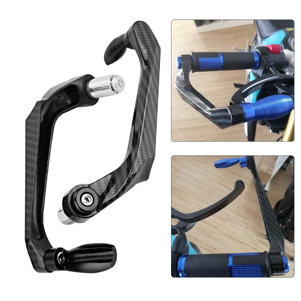 KIMISS 7/8 Pollici 22mm Paraleve Moto CNC Protezione Manubrio Universale Leva Freno in Lega di Alluminio Nero