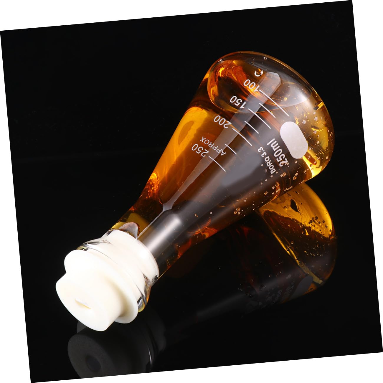 POPETPOP 1 Pc Juego De Matraces De Erlenmeyer Matraz De Medir Matraz De Vidrio Para Estudiantes Matraz De Vidrio Para Laboratorio Tapa De Hidrofrasco De Boca Ancha Dosis De Triángulo