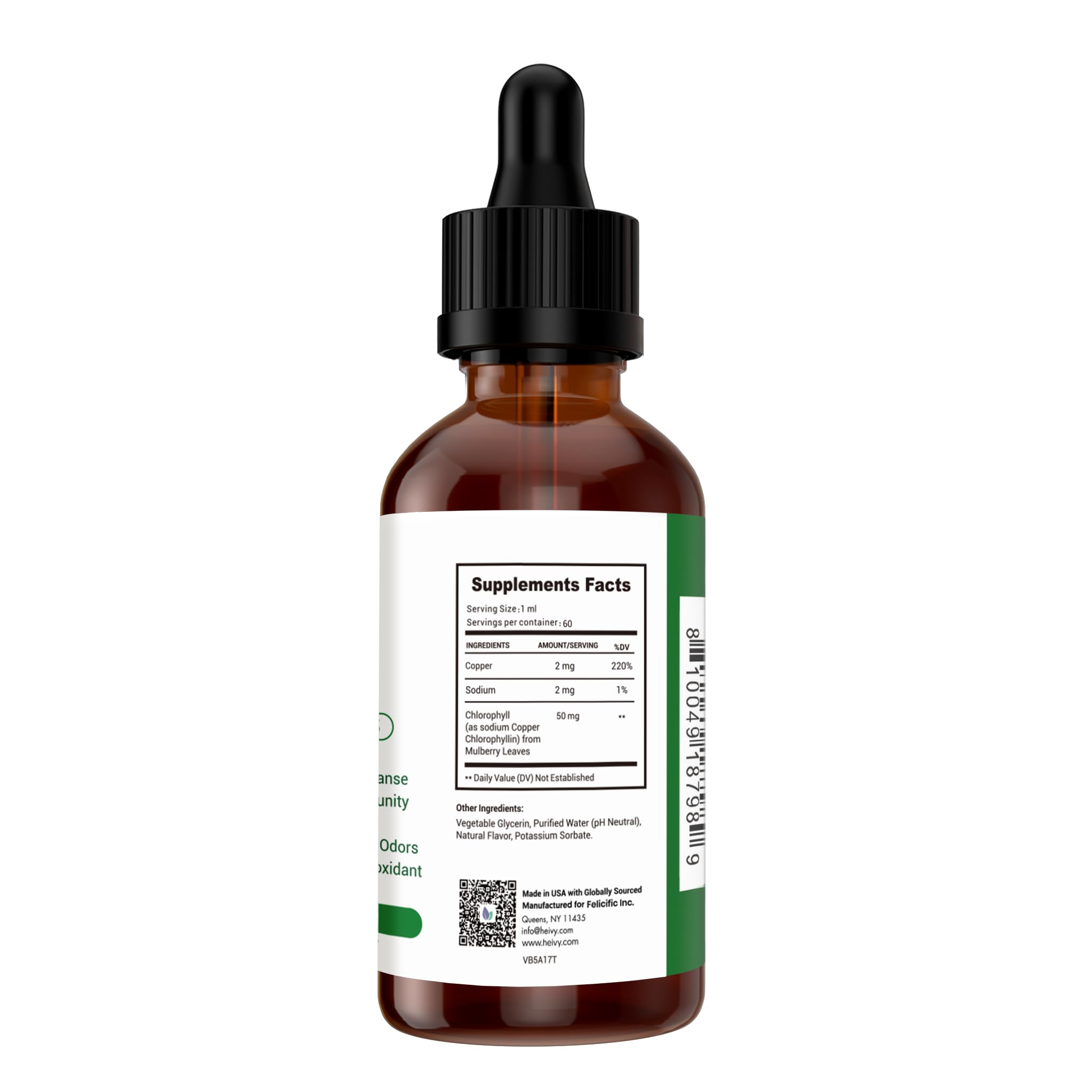 Heivy Chlorophyll Liquid Drops 50mg, 2 fl oz, Natural Flavor — Amazon image 7