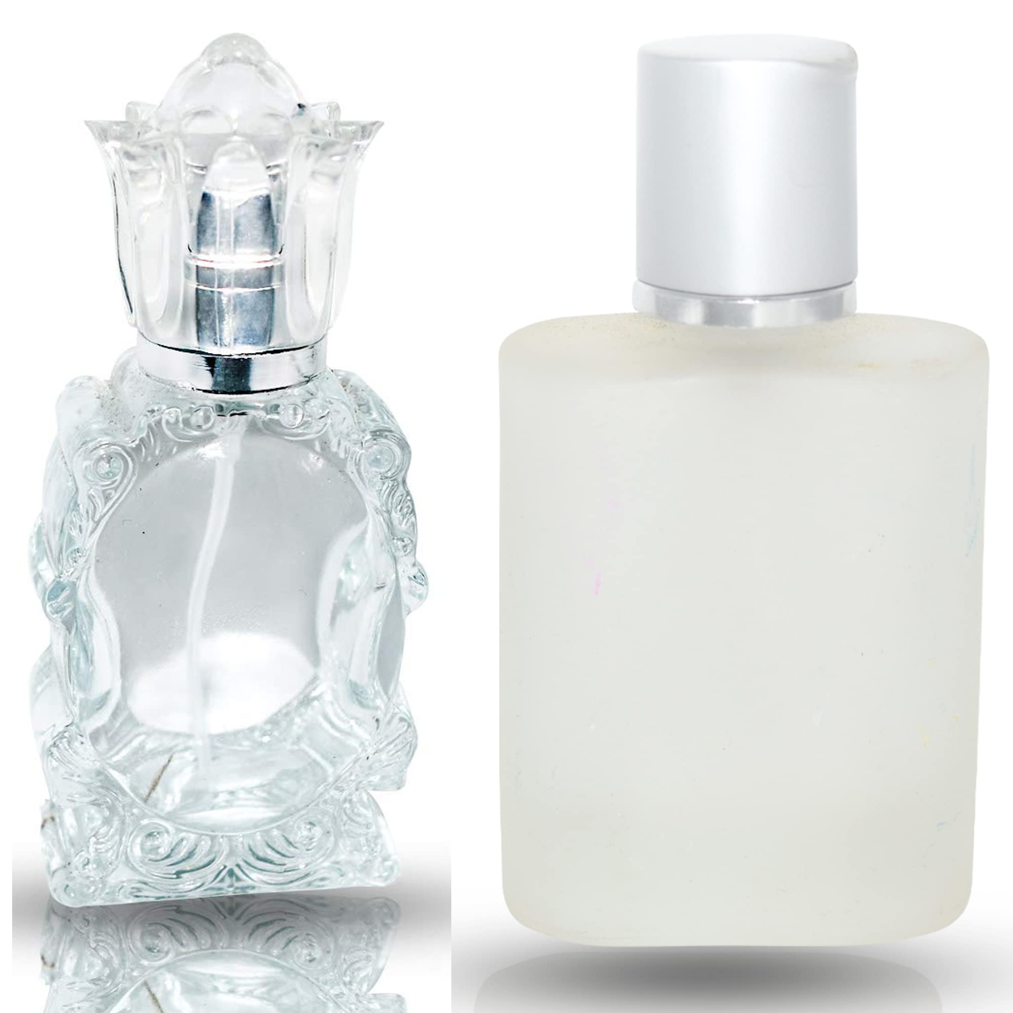 Hunky Dory 30ml Empty Refillable Glass Bottle Combo with Easy Spray Pump and Cap for For DIY Perfume, Essential Oils, Blends, Rose Water((Pack of 2)-image-26