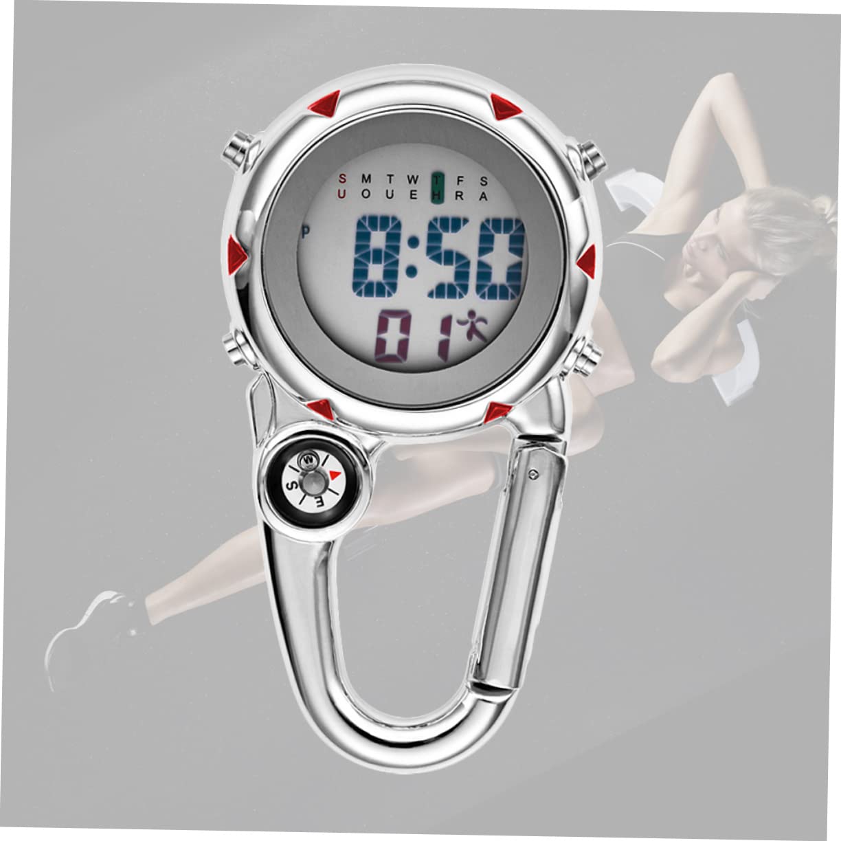 VALICLUD 3 Stück Einfaches Design Karabiner Uhr Quarzuhr Alarm Und Kompass Für Taucher