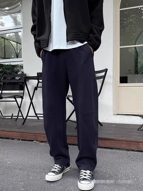 GUOYUXIAO Sweatpants for Men,Autumn/Winter Retro Sports Pants,Casual Loose Pants2