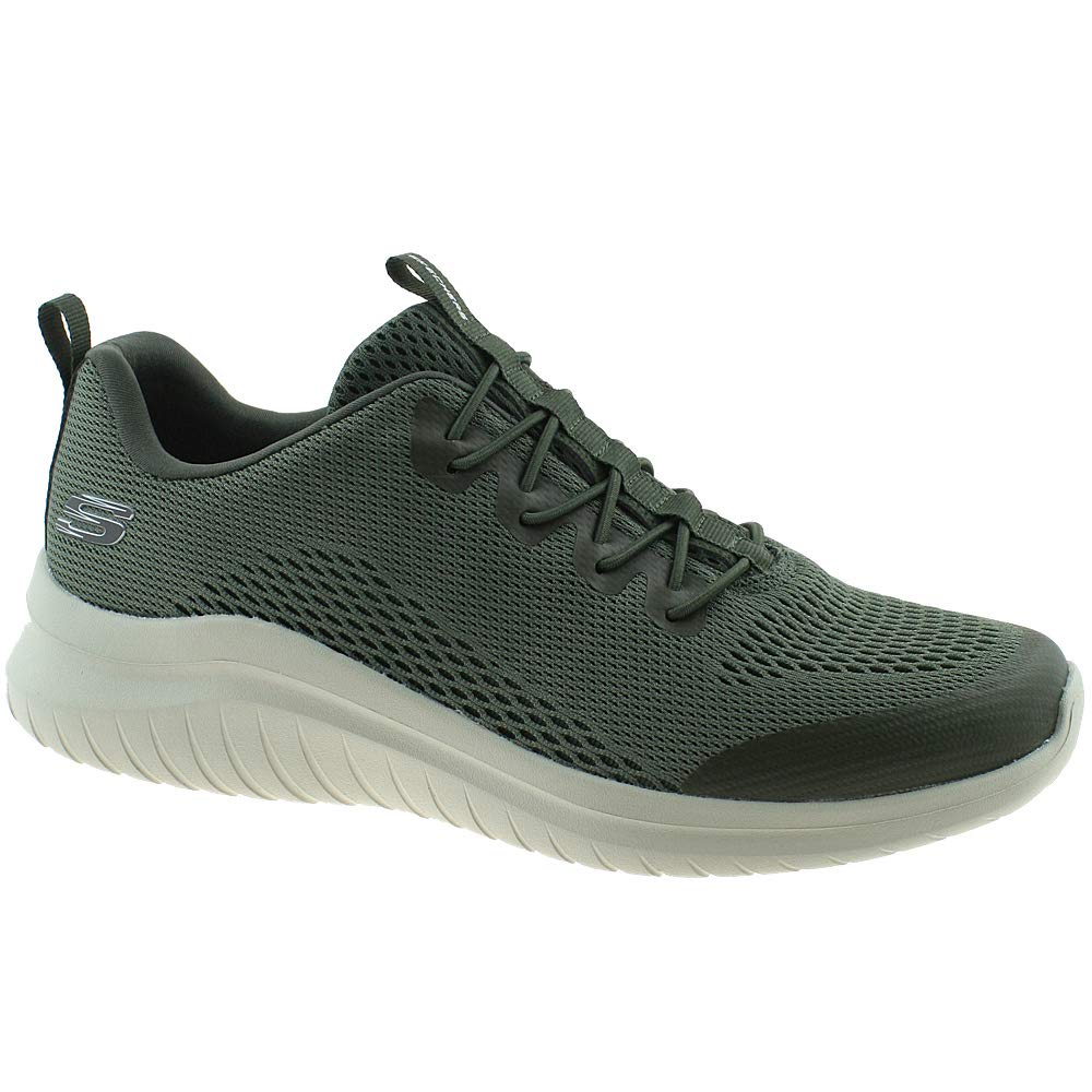 Skechers mens Low-top Trainers, Green (Olive Engineered Mesh/Synthetic/Trim Old), 47.5 M EU US