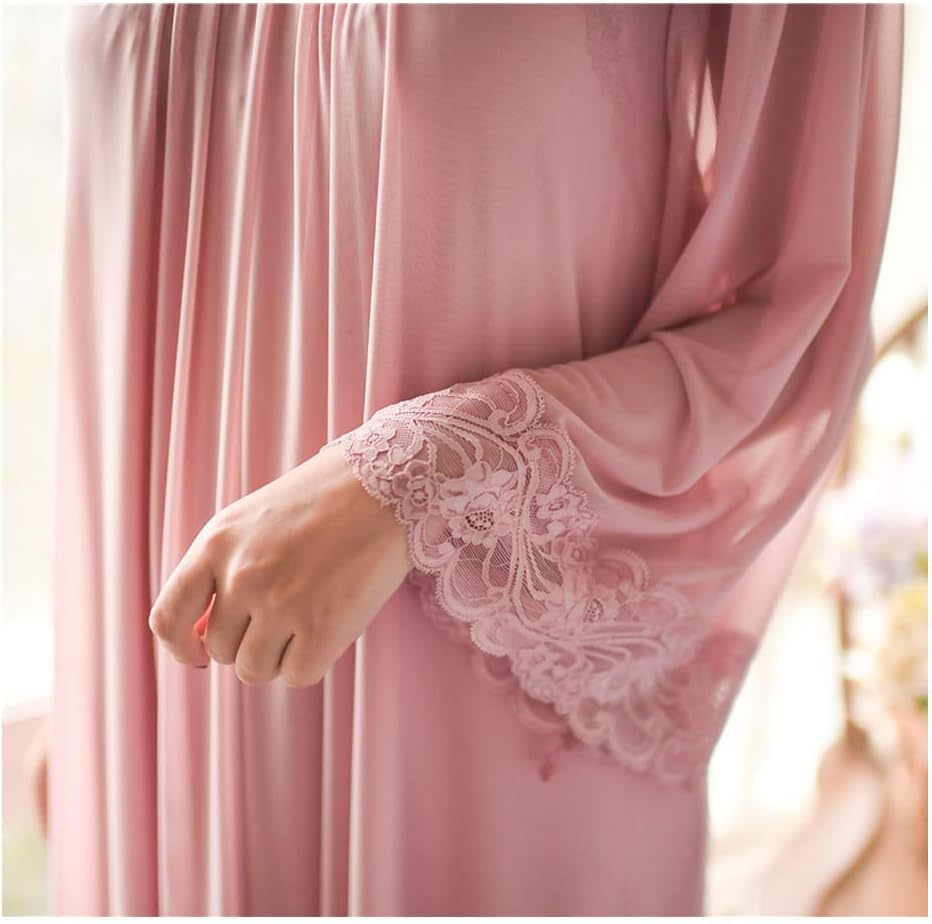 Womens' Lace 2pcs Pajamas Set Seepwear Nightgown Sexy Loungewear NIghtrobe Victorian Housedress - Image 7