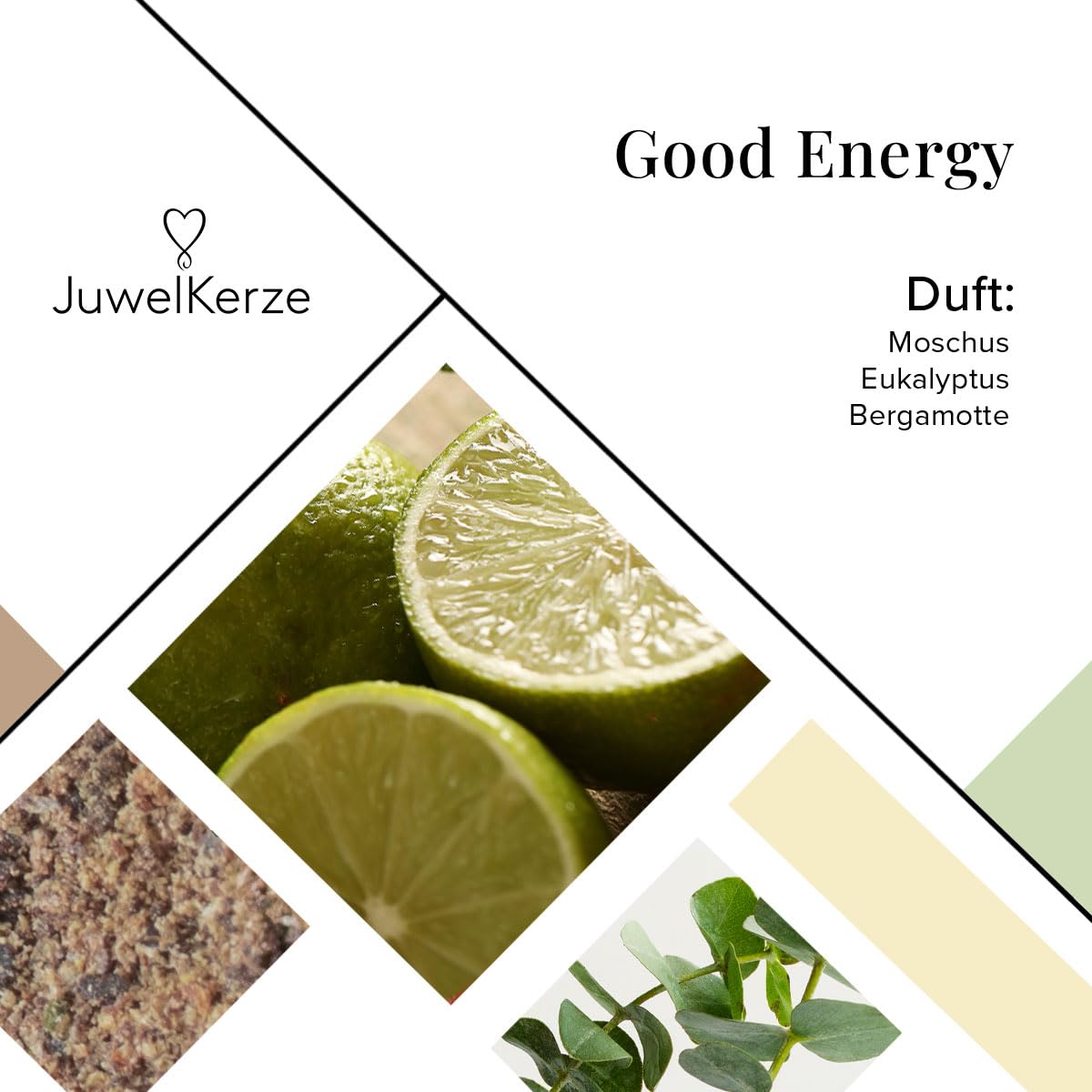 JuwelKerze Good Energy Armband Silber - große Schmuckkerze 80 Std - Duftkerze mit Zitrusduft - Kerze mit Schmuck Überraschung - Geschenke für Frauen