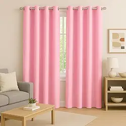 Cortina 3,00 x 1,70m Tecido Oxford Grosso Para Quarto, Sala e Escritório (Rosa Bebê)