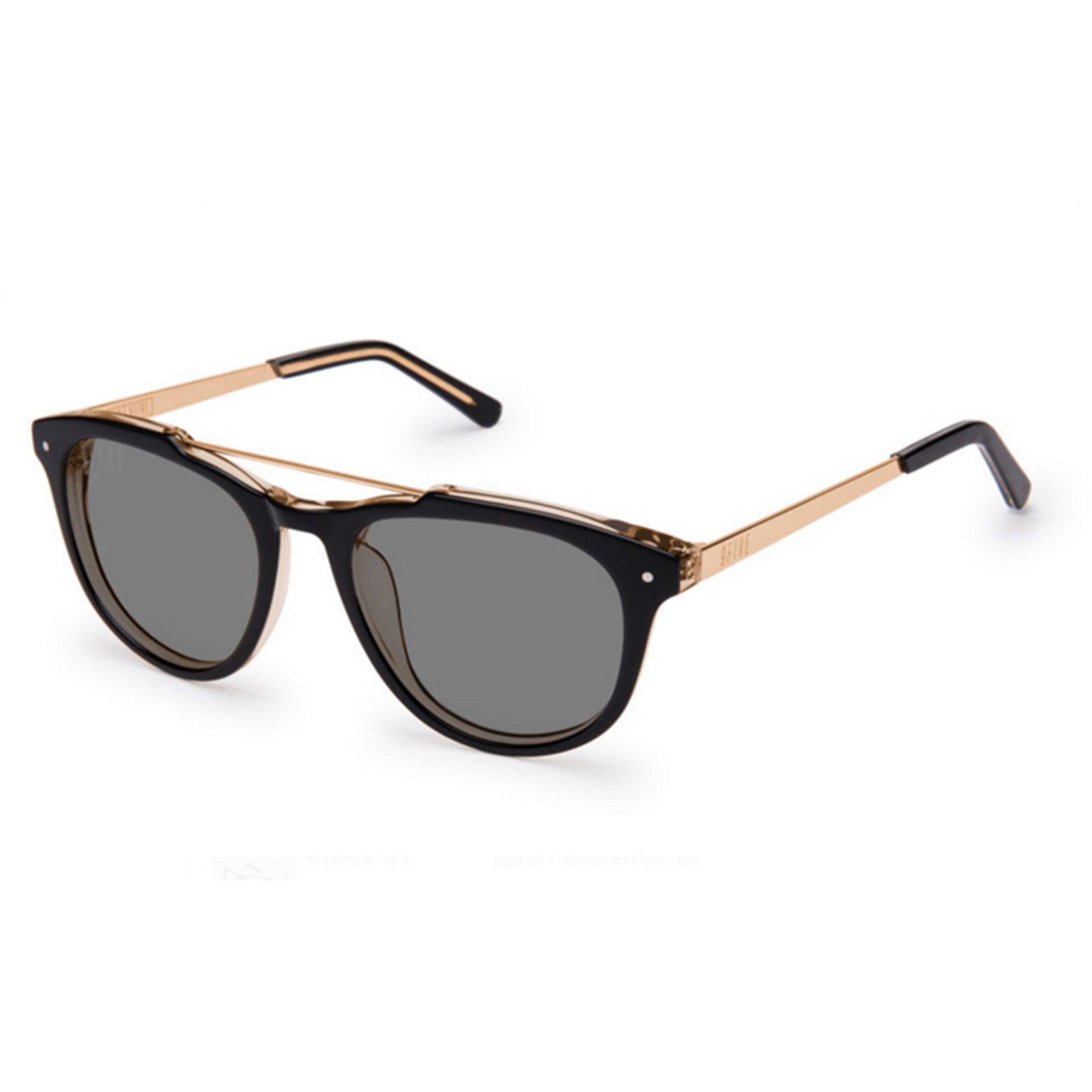 9Five The Cues Black Gold Sunglasses