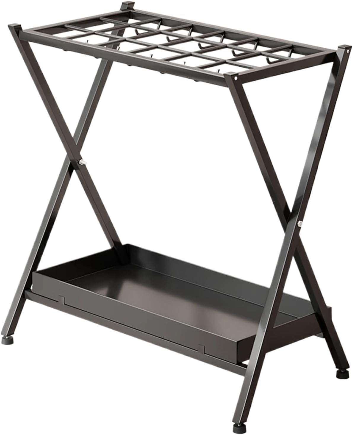 Commercial Umbrella Stand - 18 Compartments, Durable Iron nizer with Removable Drip Tray, Wall Hooks, Free-Standing Design for Wet Umbrellas - Ideal for Hotels, Offices, Homes, and
