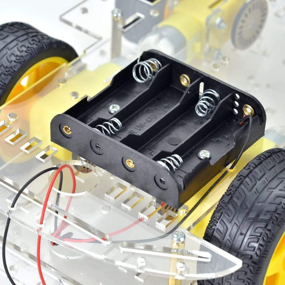Manushre Manas Enterprises 4 wheel chassis Robot Smart Car Chassis Kits BO Motor wheel chassis Car Model DIY(4 Wheel Chassis Set of 2) 2