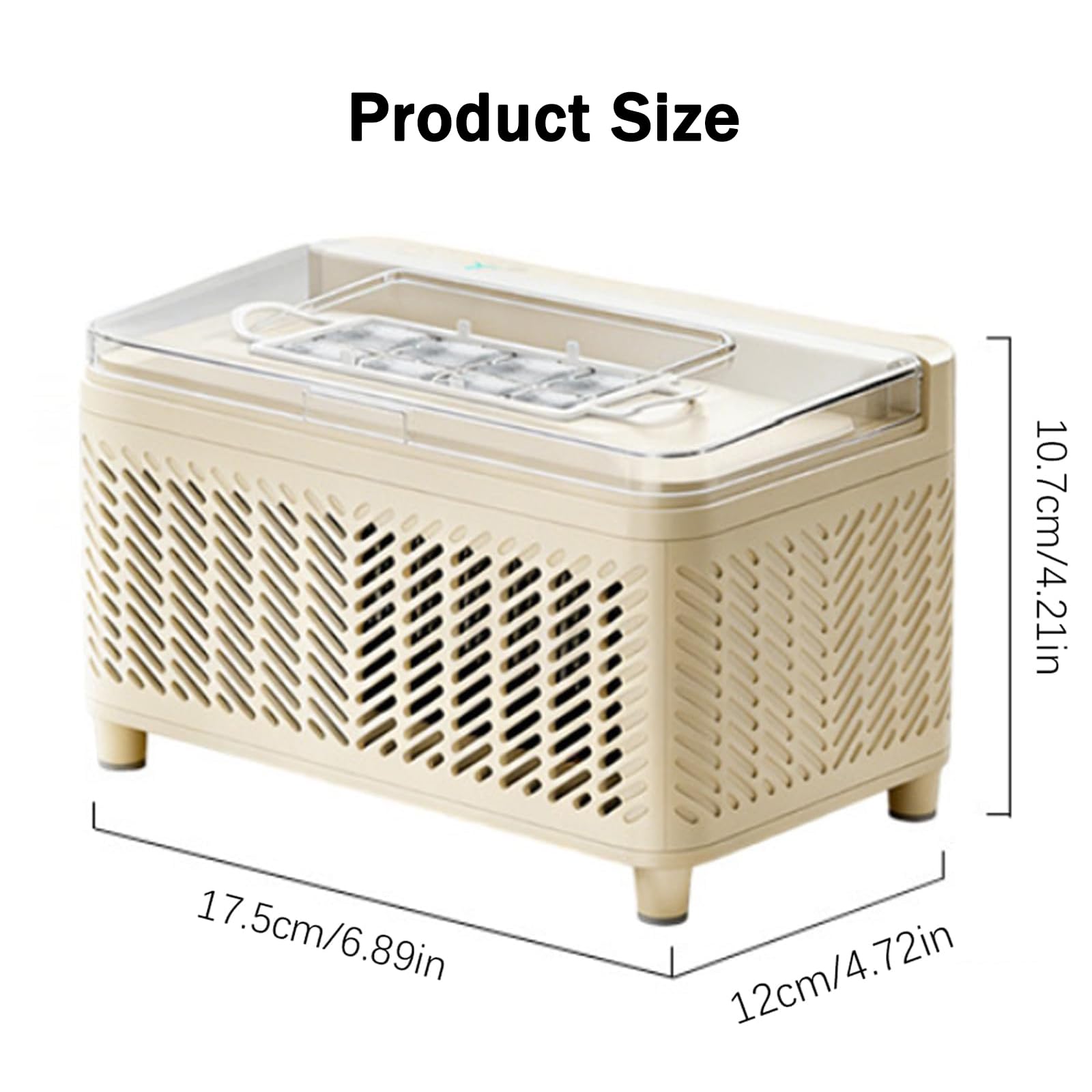 Máquina Para Hacer Cubitos De Hielo De 120 W, Mini Máquina De Hielo Portátil Con Bandeja Para 8 Cubitos, Preparación Rápida En 15 Minutos, Perfecta Para El Hogar, La Oficina, Camping Y Fiestas