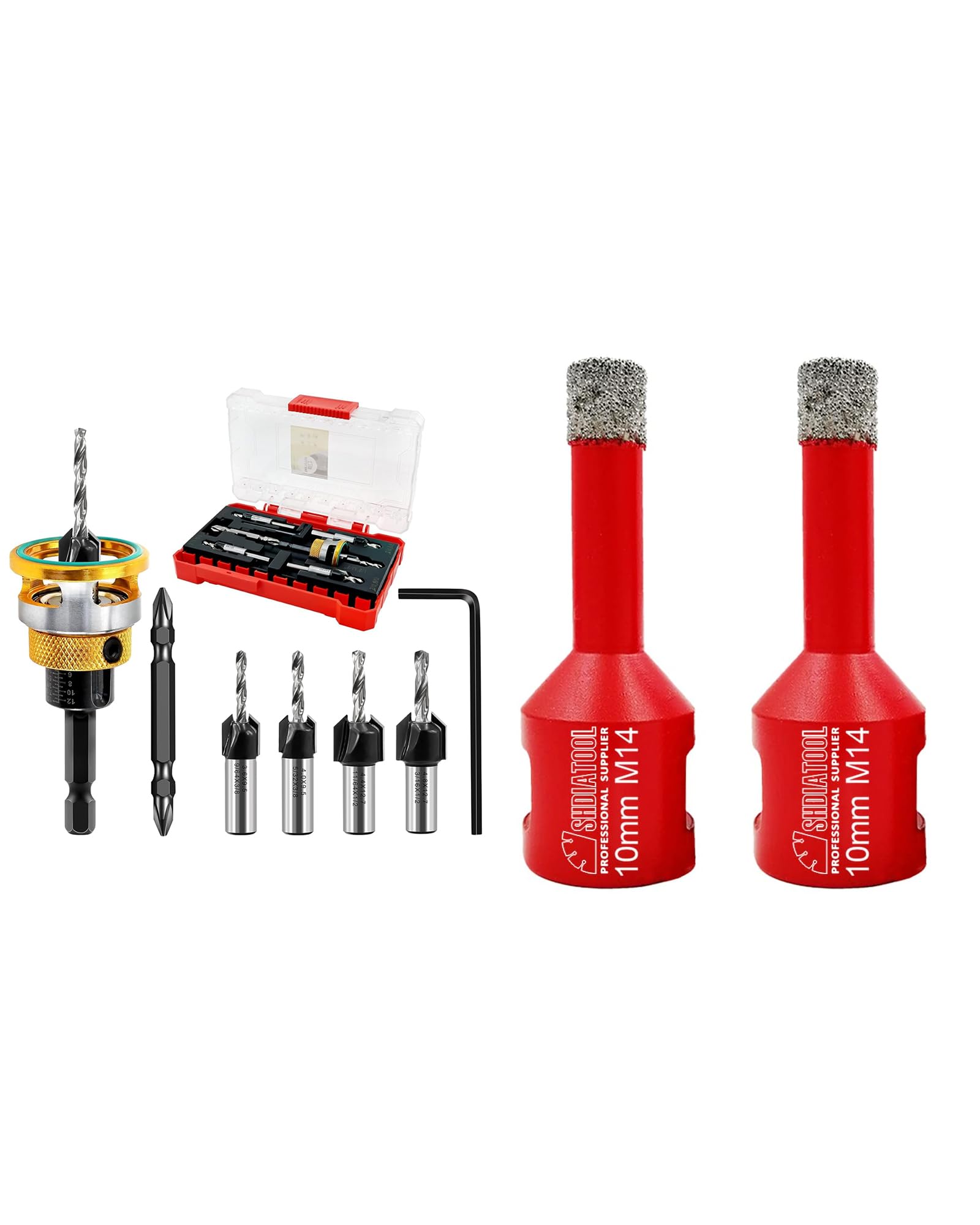 Foret à chanfreiner carbure haute résistance avec forets à sec durables - 8
