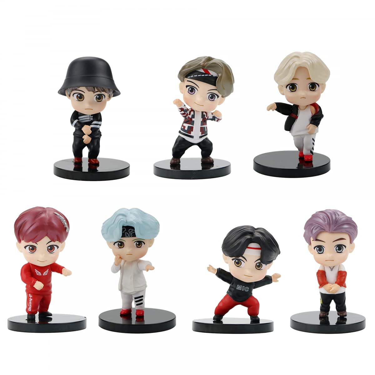 Goodern 7PCS B-S-T Cake Toppers Standing Position Characters Set of Action Figure Toys Cake Toppers for B-S-T Birthday Party Supplies,Cake Decoration,Cupcake Topper for Birthday Party Supplies