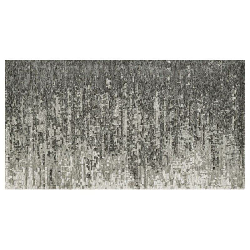 SpazioTessile Tappeto Cucina Stuoia Corsia Gommato Cerchi Grigi – Antiscivolo E Lavabile, Made In Italy, 52x240 Cm
