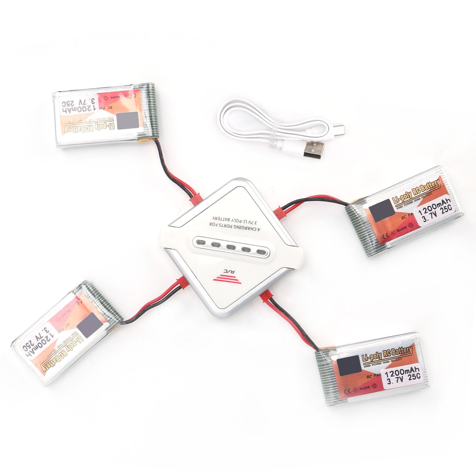 4PCS 1200 mAh 25c doładowywanie akumulatorów Lipo z wtyczką JST i ładowarką do samochodów RC ciężarówek