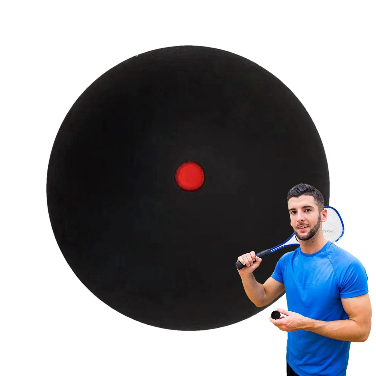 Pelota de squash profesional de goma de un solo punto, alta repulsión, duradera para jugadores