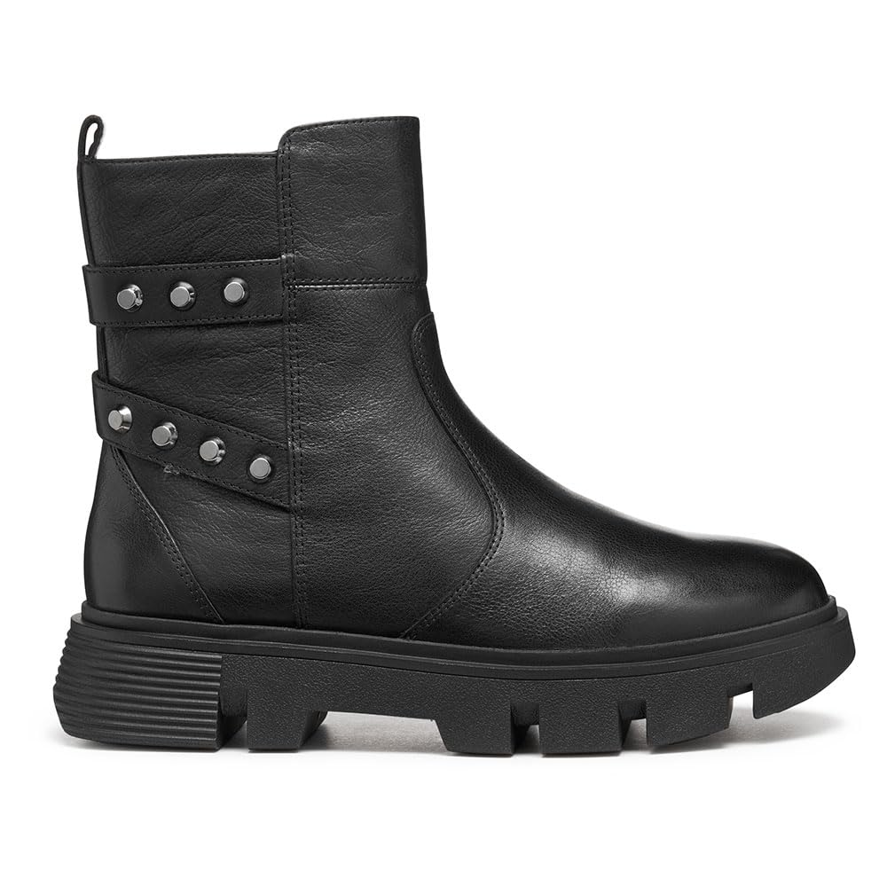 Geox Women's D VILDE Ankle Boots, Black, 36.5 EU, black, 3.5 UK