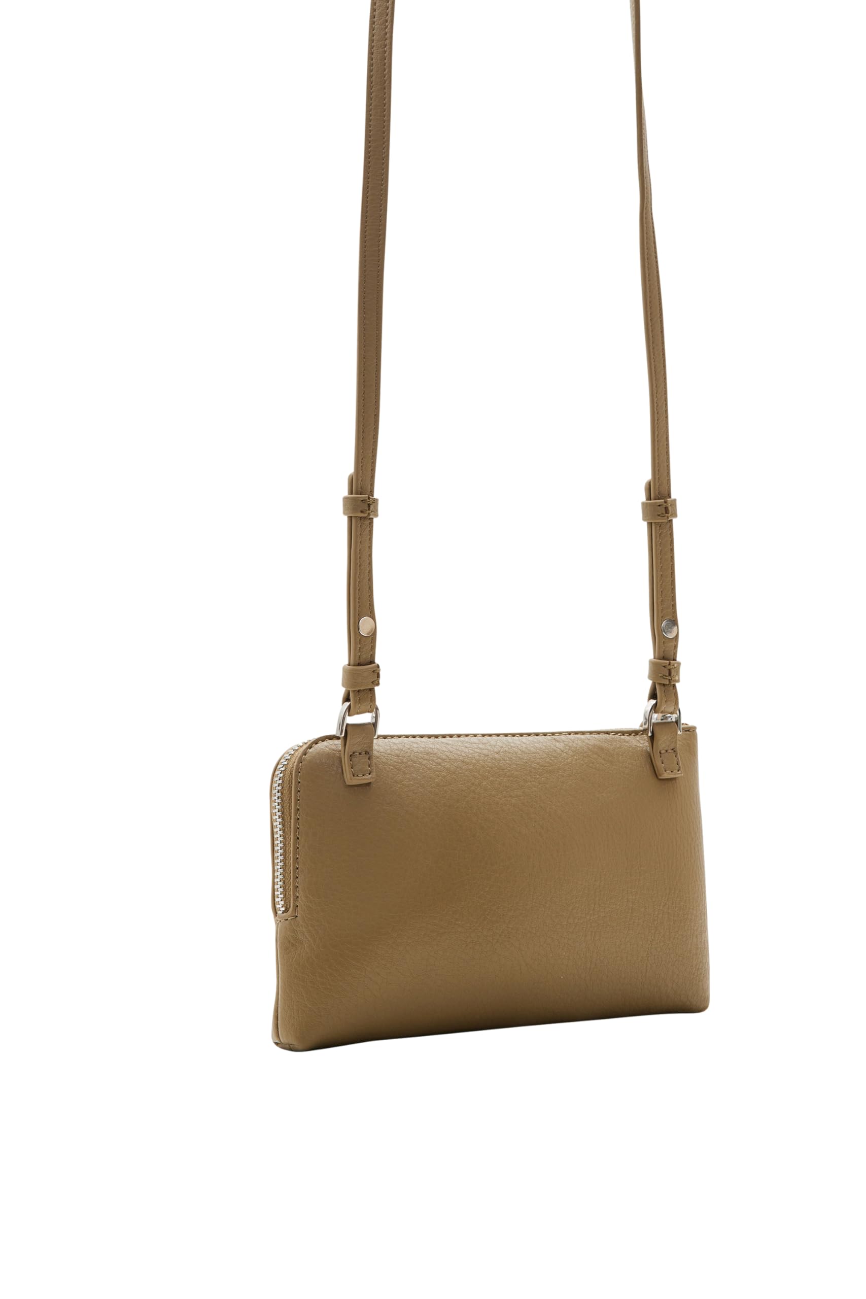 Desigual bolso bandolera Half Logo 24 Lisa Crossbody Bag Kaki marrón topo