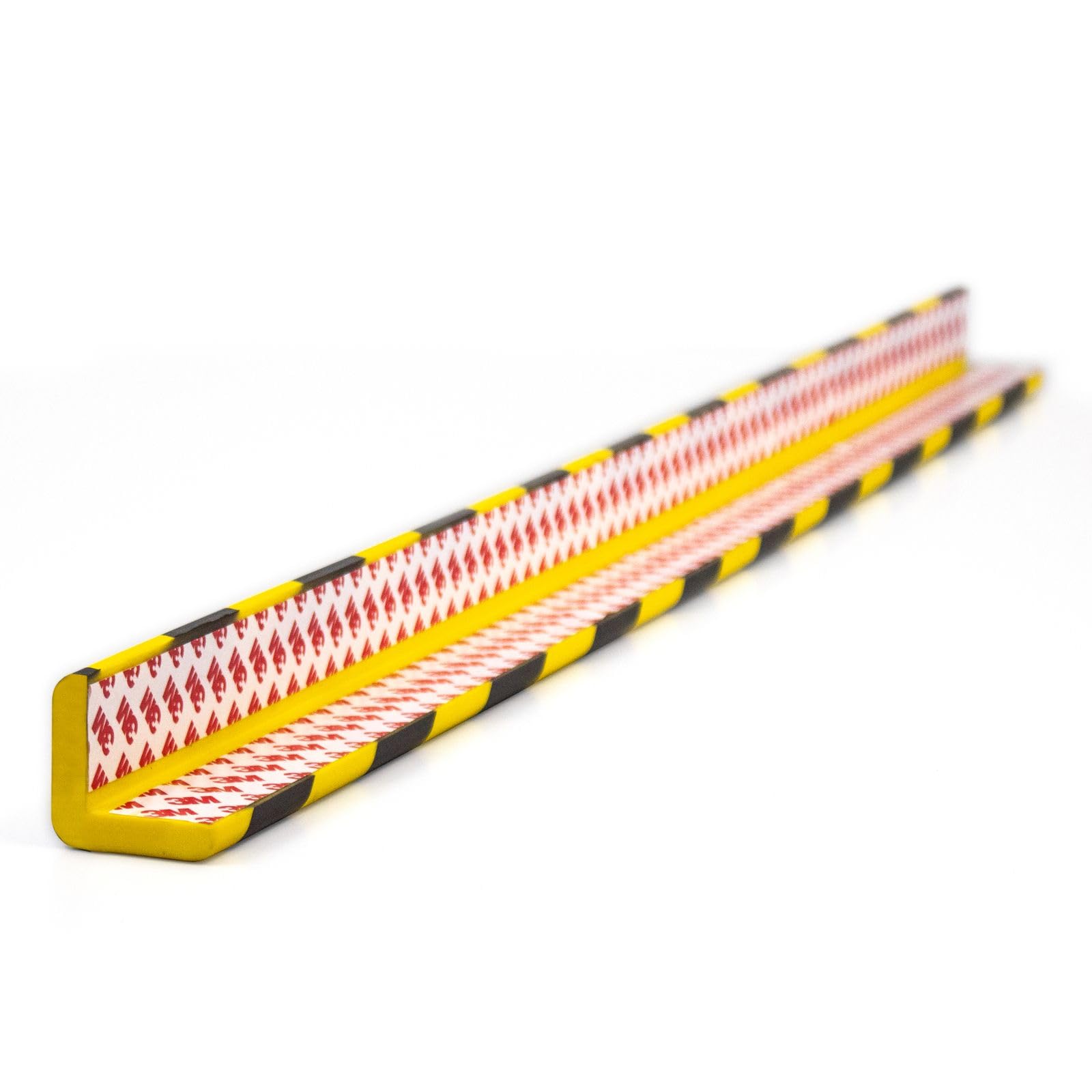 PU Schutzstreifen/Kantenschutz | 100x4x4cm | gelb/schwarz | Eckschutzprofil | selbstklebend | Eckenschutz | Wand | Anfahrschutz