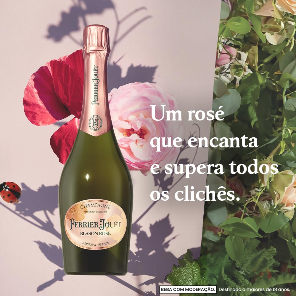Champagne Francês Rosé Blason Perrier-Jouët Épernay Garrafa 750ml