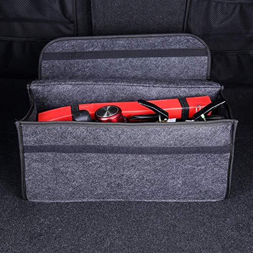 Image of Sulfar Car Soft Storage Box Trunk Bag Travel Storage Organizer Holder Car Accessories Deep Grey