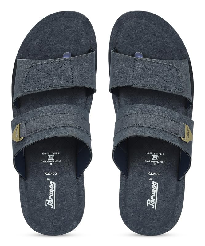 Image of PARAGON A1PUK2240G Men's Slip On Sandals | Trendy Casual Slip-on Sandals with Cushioned Footbed and Durable Construction | Perfect for Everyday Casual Wear
