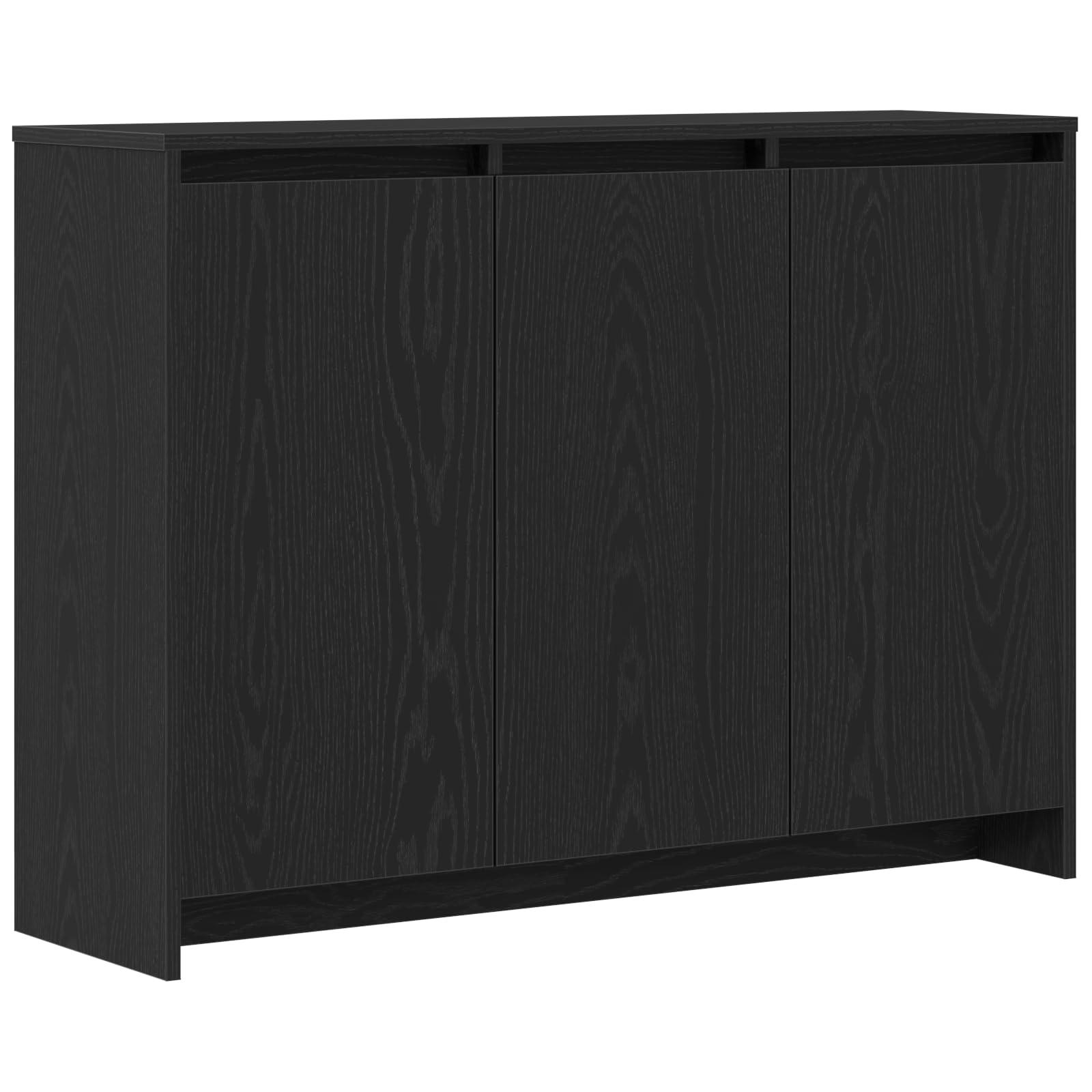 Credenza nera, 102 x 29,5 x 75 cm, comò in legno